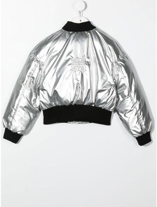 Givenchy Kids logo-embroidered puffer jacket