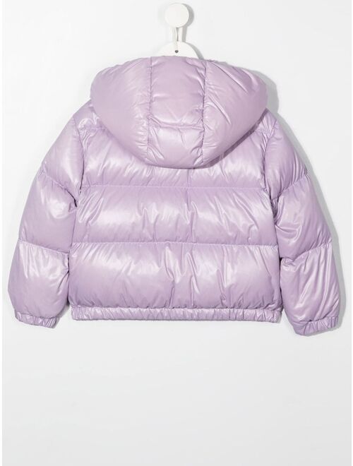 Moncler Enfant logo-print bomber jacket