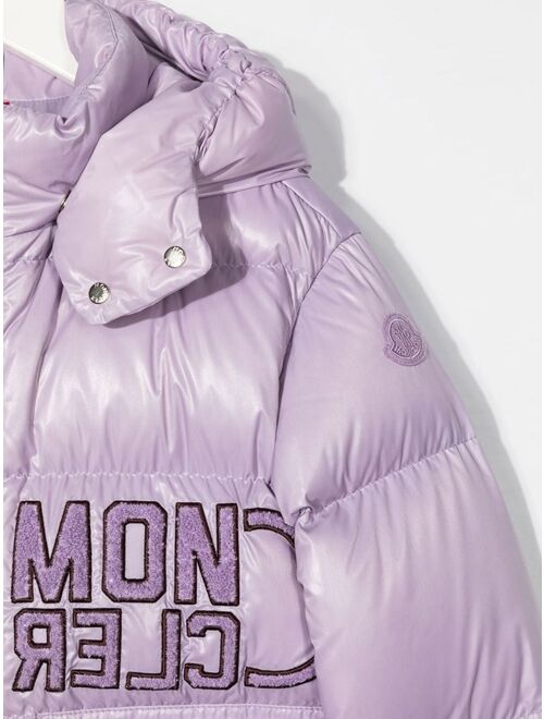 Moncler Enfant logo-print bomber jacket