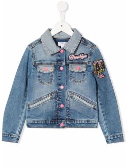 Kids patch-detail denim jacket