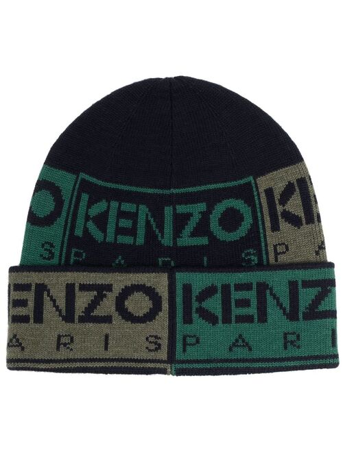 Kenzo intarsia-knit wool-cotton beanie