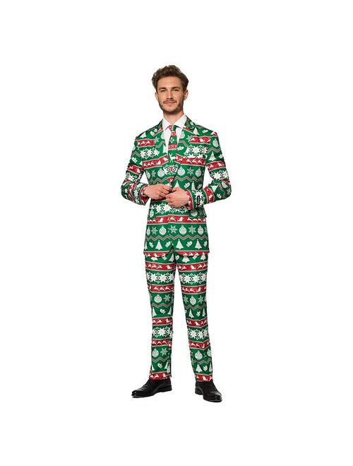 Men's Suitmeister Christmas Green Nordic Suit