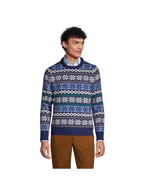Men's Lands' End Lighthouse Snowflake Sweater