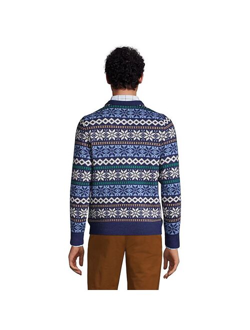 Men's Lands' End Lighthouse Snowflake Sweater