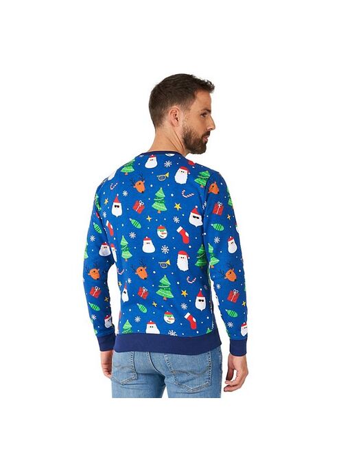 Licensed Character Men's Festivity Blue Christmas Sweater
