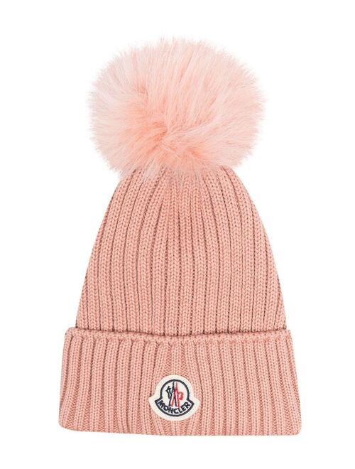 Moncler Enfant logo-patch knitted hat