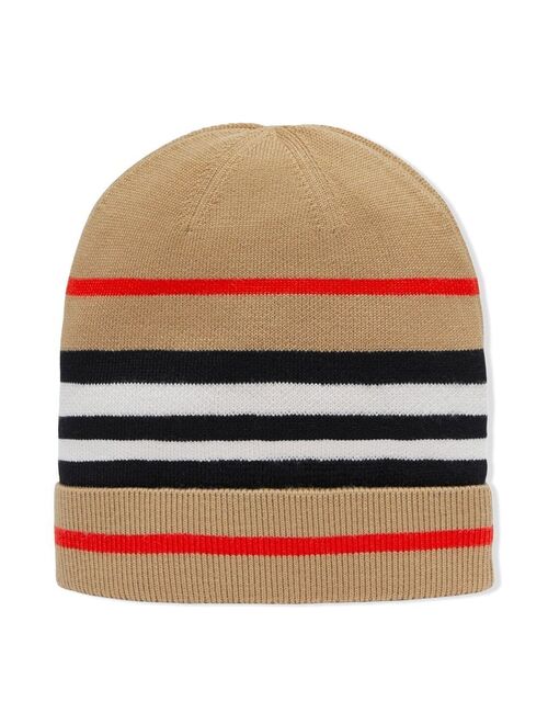 Burberry Kids Icon Stripe knitted hat