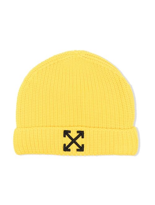 Off-White Kids Arrows ribbed-knit beanie