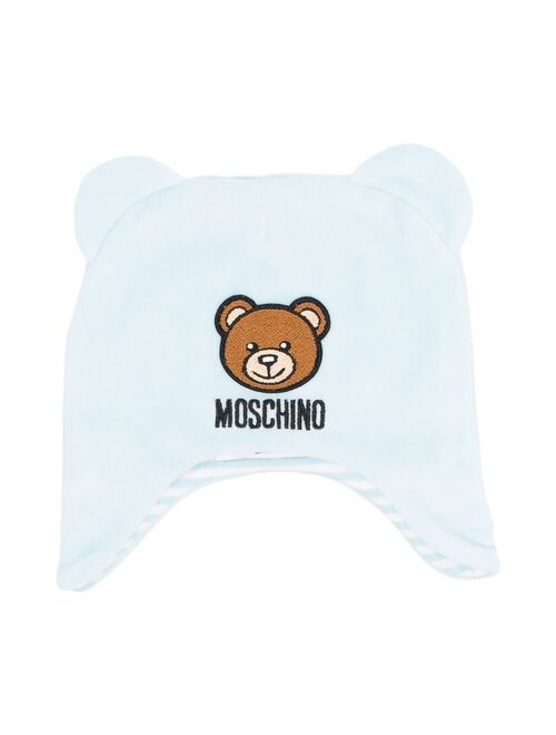 Moschino Kids logo-embroidered beanie hat