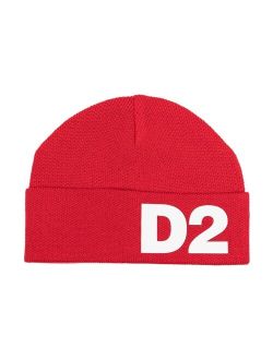 Kids logo-print turn-up beanie