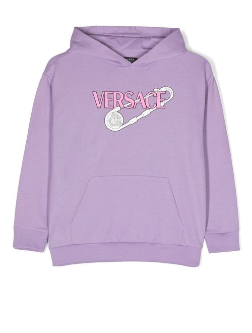 Versace Kids Medusa Safety Pin-print hoodie