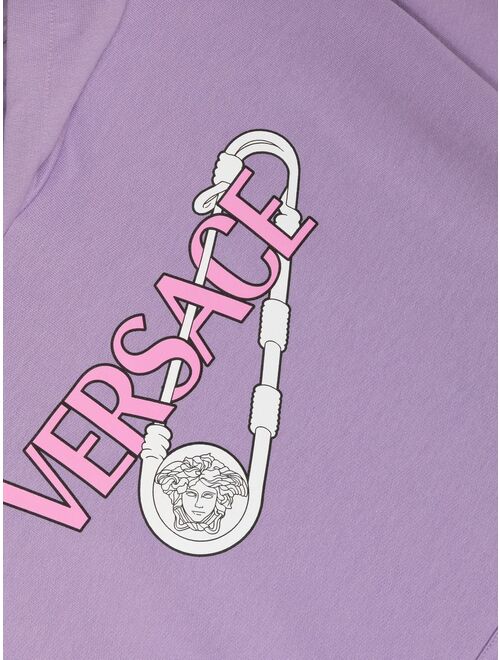 Versace Kids Medusa Safety Pin-print hoodie