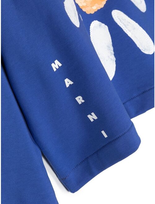 Marni Kids sequinned daisy-print sweatshirt