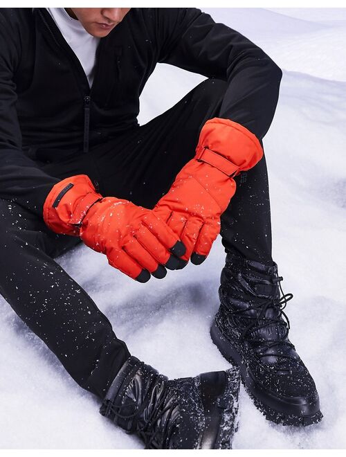 ASOS 4505 ski gloves in orange