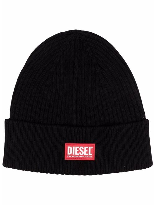 Diesel ribbed-knit beanie hat
