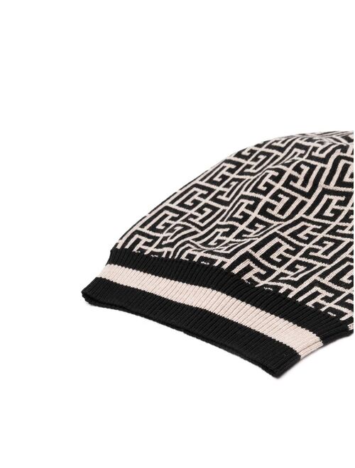 Balmain all-over logo pattern beanie
