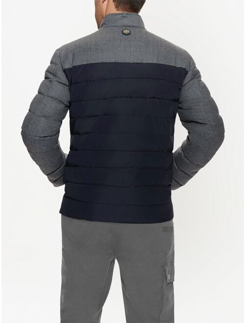 Norwegian Wool colour-block padded jacket