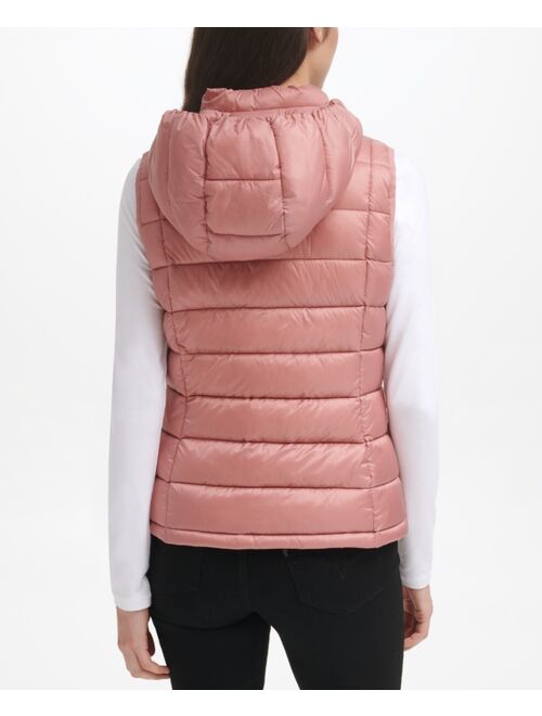 CHARTER CLUB Women's Packable Hooded Down Puffer Vest, Created for Macy's