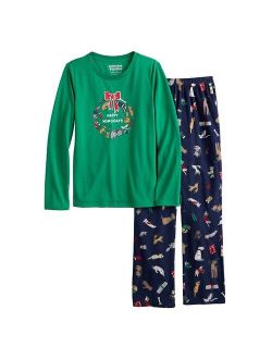 Girls 4-16 Jammies For Your Families Happy Howlidays Pajama Set