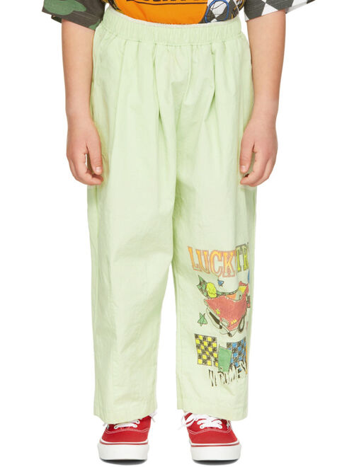 LUCKYTRY Kids Green Car Trousers