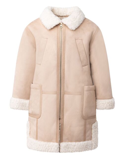 Chloe Kids detachable-hood panelled coat