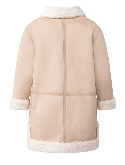 Chloe Kids detachable-hood panelled coat