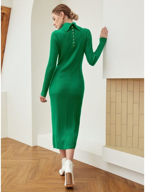 MOTF Premium Wool-mix Turtleneck Sweater Dress