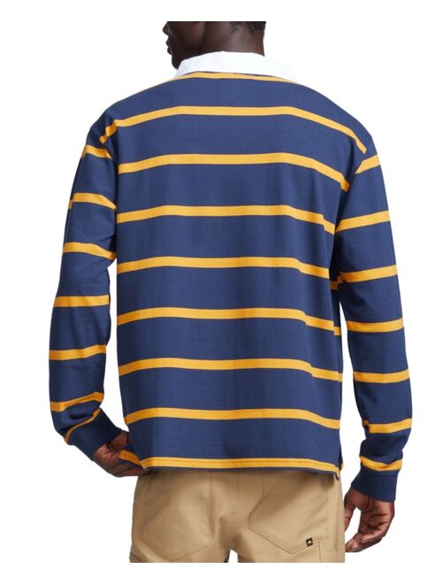 Caterpillar Men's Long Sleeve Stripe Rugby Shirt