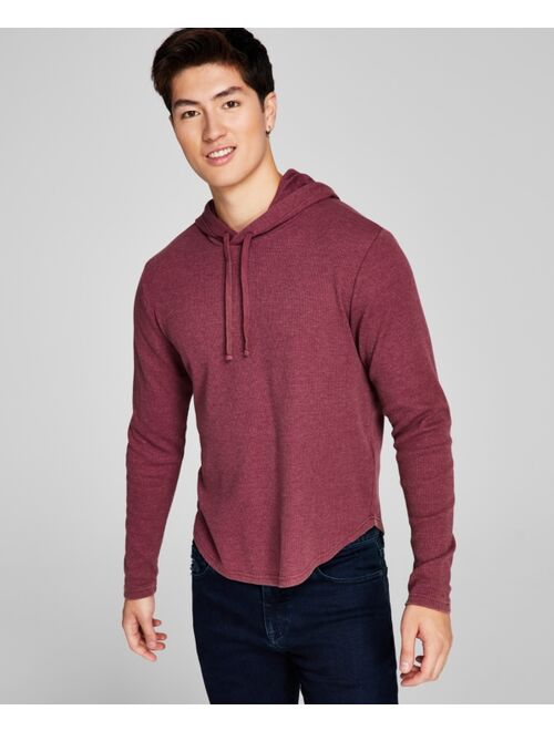 And Now This Men's Thermal Waffle-Knit Hooded T-Shirt