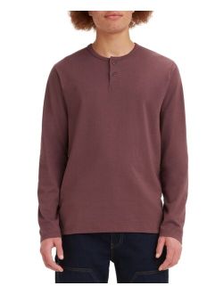 Men's Standard Fit Long Sleeve Henley T-Shirt