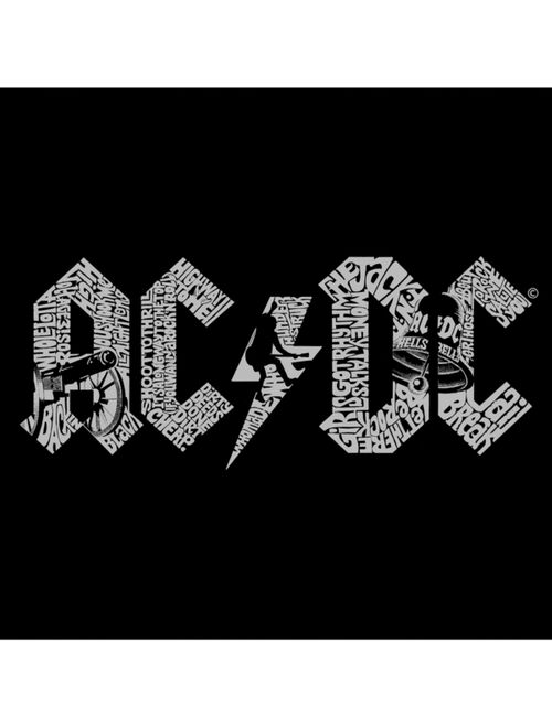 LA Pop Art Men's AC/DC Word Art Long Sleeve T-shirt