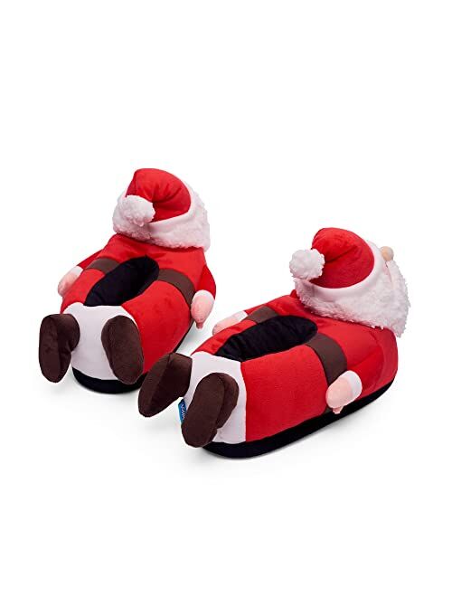 Coddies Santa Slippers | Secret Santa Gift | Funny Slippers for Men, Women & Kids | Santa Slippers for The Holidays | 3 Sizes: S, M, L | Gag Gift