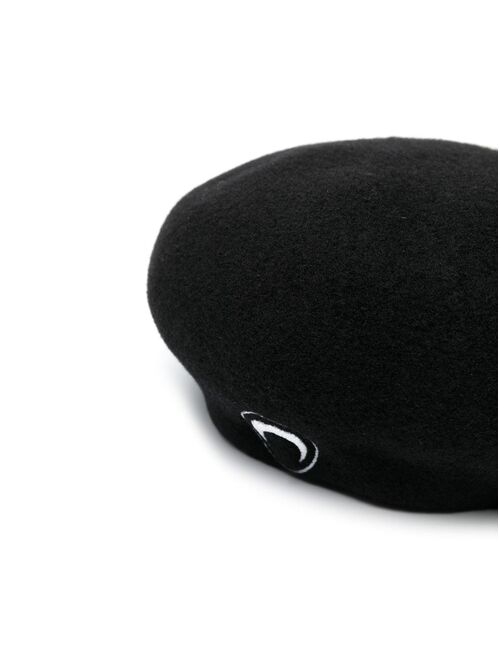 Marine Serre logo-embroidered beret