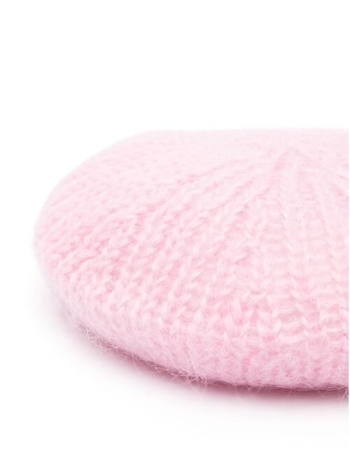 GANNI mohair-blend knitted beret