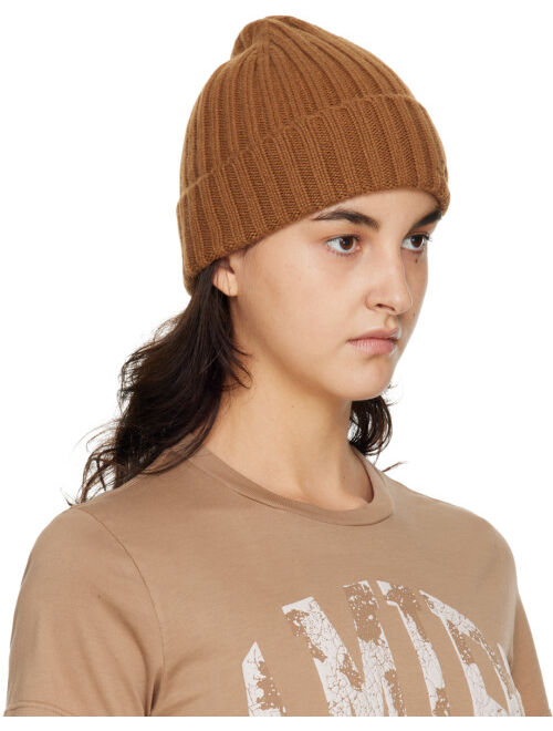AMIRI Tan Script Beanie
