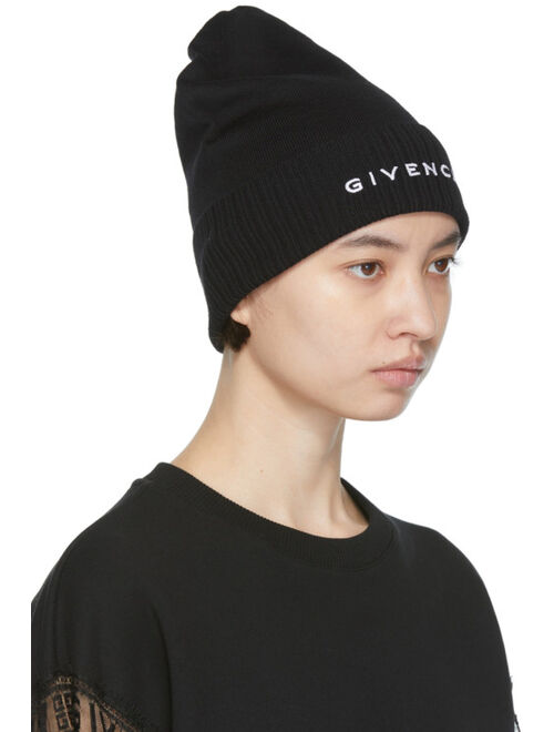 Givenchy Black Logo Beanie