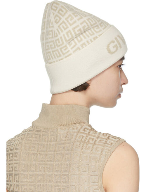 Givenchy Beige 4G Beanie