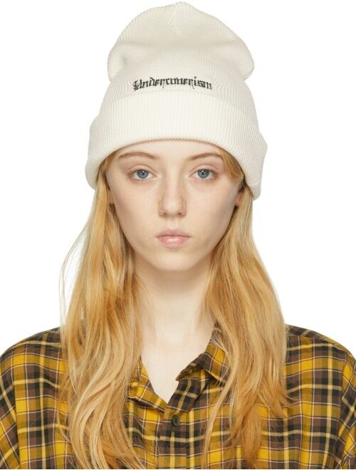 Undercover White Acrylic Beanie