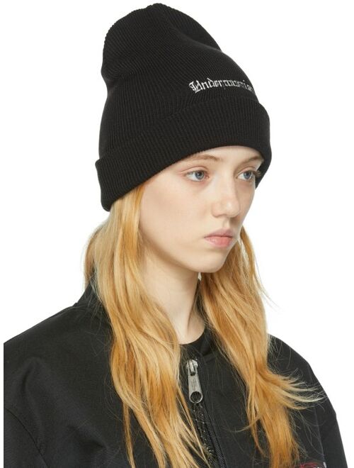 Undercover Black Acrylic Beanie