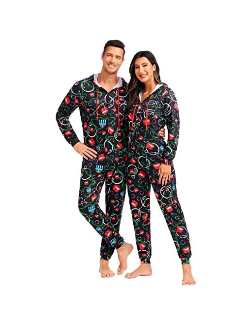 Parlsdy Christmas Onesies Adult Onesie Costume Pajamas For Women Pajama Sets Christmas Pajamas For Family Christmas Pjs Matching Sets