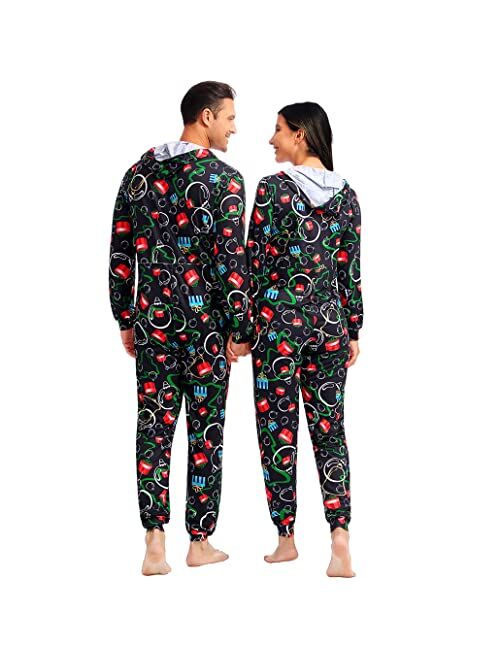 Parlsdy Christmas Onesies Adult Onesie Costume Pajamas For Women Pajama Sets Christmas Pajamas For Family Christmas Pjs Matching Sets