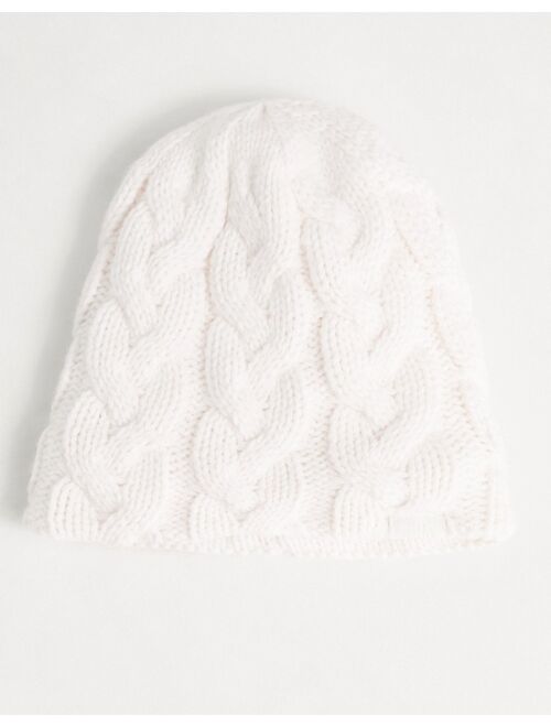 The North Face Cable Minna beanie in white