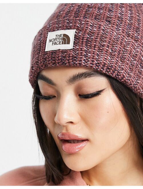 The North Face Salty Bae beanie in burgundy