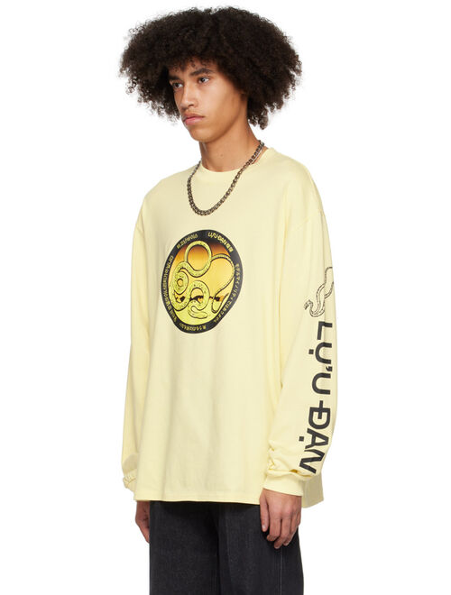 LU'U DAN SSENSE Exclusive Yellow Serpent Emblem Long Sleeve T-Shirt