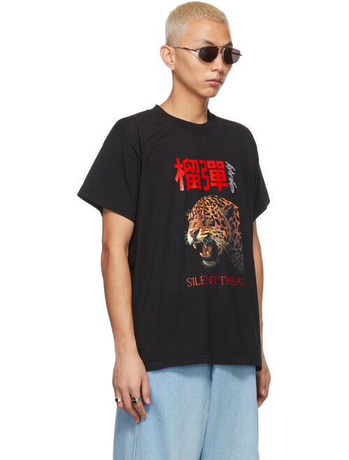 LU'U DAN SSENSE Exclusive Black 'Silent Threat' T-Shirt