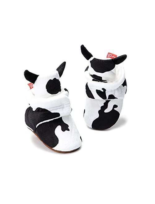 Meckior Newborn Infant Baby Girls Boys Warm Fleece Winter Booties First Walkers Slippers Shoes