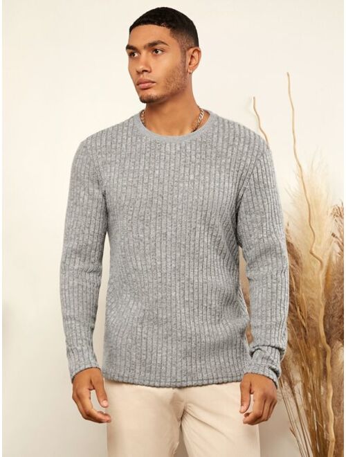 Manfinity Men Solid Ribbed Knit Tee