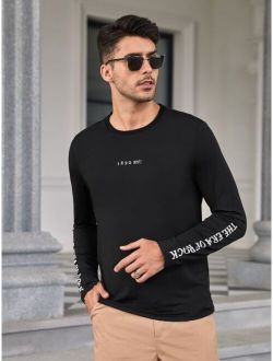 Men Letter Graphic Tee