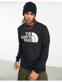 Half Dome chest print long sleeve t-shirt in black