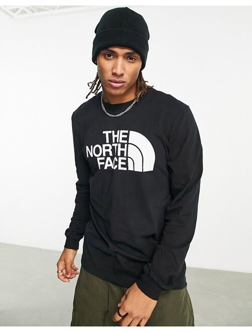 The North Face Half Dome chest print long sleeve t-shirt in black